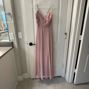 Lulu’s dusty rose ballgown